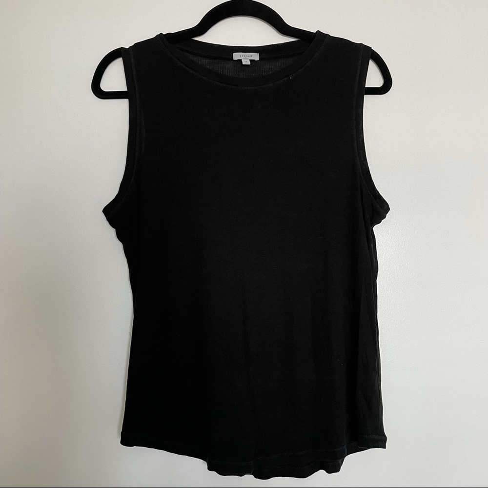 Jigsaw Black Ribbed Top - Picture 2 of 4